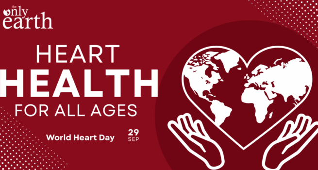 The Only Earth in High Point's info-graphic depicting heart health for all ages blog.
