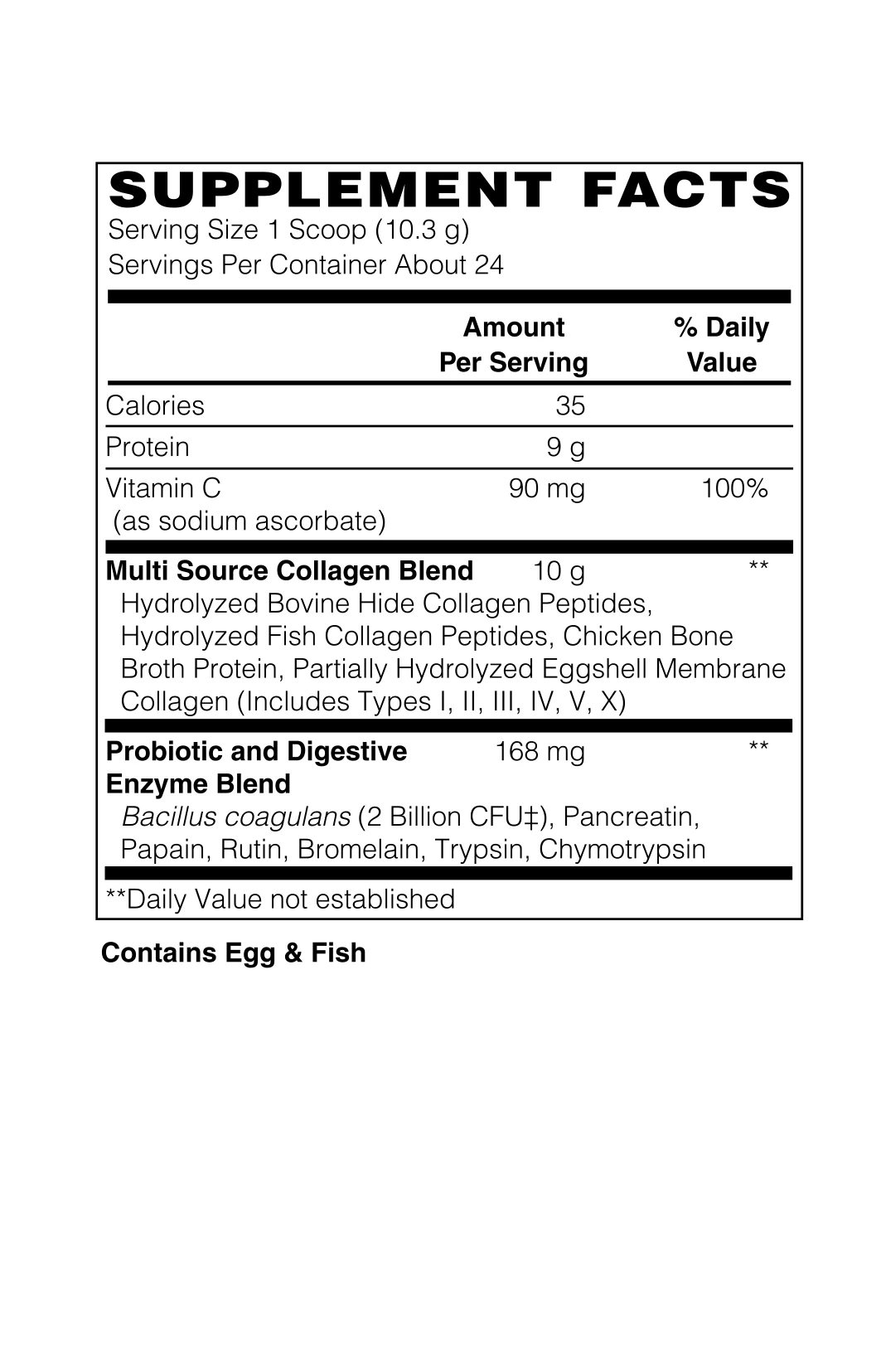 The Only Earth Multi Source Collagen Peptides Unflavored 8.6 Oz. - Image 2