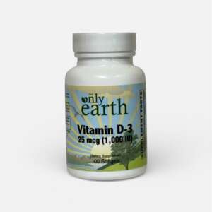 The Only Earth Vitamin D-3 1000 IU 100 Softgels