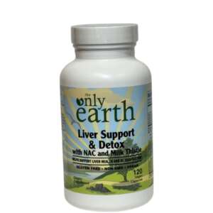 The Only Earth Liver Support & Detox with NAC & Milk Thistle 120 Vegan Capsules