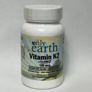 The Only Earth Vitamin K2 120 Mcg 60 Vegetarian Capsules