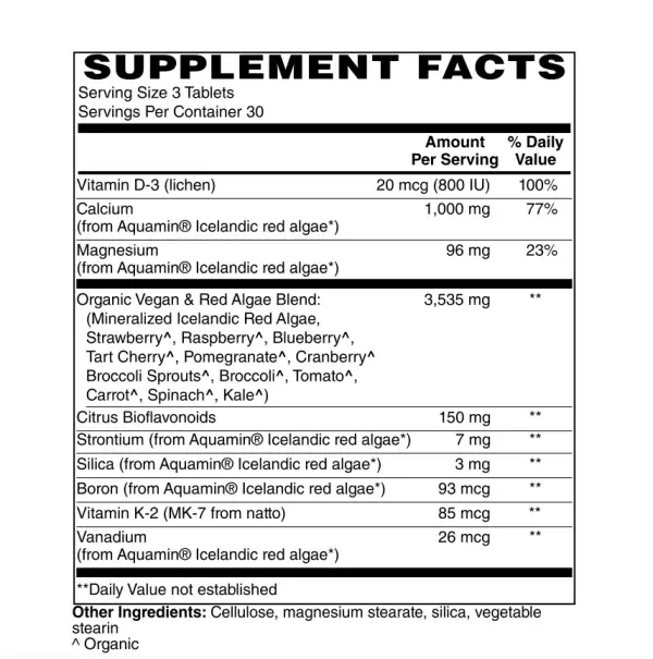 The Only Earth Algae Based Calcium 1,000 MG - The Only Earth