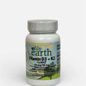 The Only Earth Vitamin D3+K2 125Mcg/100Mcg 60 Vegetarian Capsules