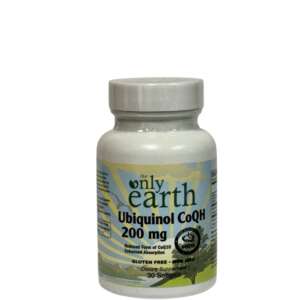 The Only Earth Ubiquinol CoQH 200 Mg 30 Softgels