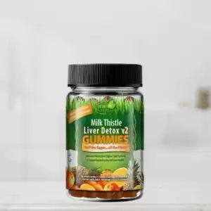 Irwin Naturals Milk Thistle Liver Detox v2 Gummies 30 Pineapple Citrus Flavored Gummies