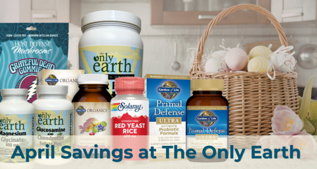 spring featured graphic with April savings text: April Savings Are Here and There’s Never Been a Better Time to Stock Up