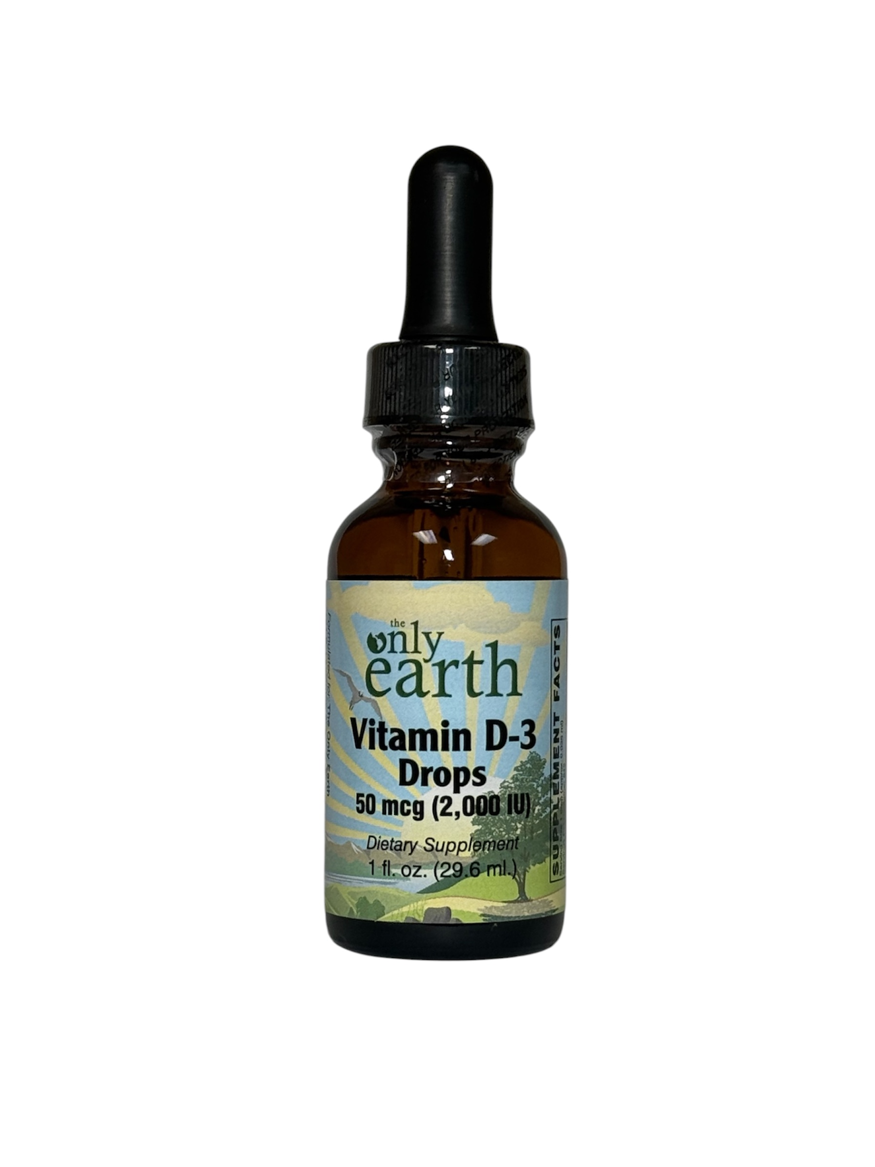 The Only Earth Vitamin D-3 Drops 50 mcg 2,000 IU