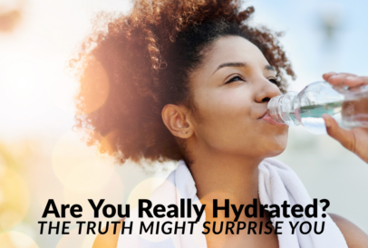 Woman dehydrated and thirsty drinking water illustrating surprising dehydration causes The Only Earth High Point NC