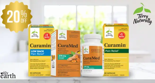 Terry Naturally Curamin and CuraMed natural pain relief supplements at The Only Earth High Point NC