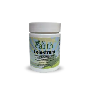 Unflavored Colostrum powder available in-store or online at The Only Earth High Point NC
